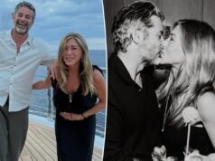 Дженнифер Энистон и бойфренд Джим Кертис интимно целуются в честь ее 57-летия