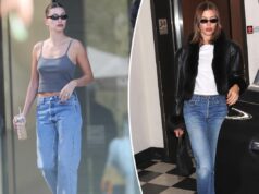 Хейли Бибер в основном носит только джинсовую марку этой марки, и на нее сейчас идет серьезная распродажа.